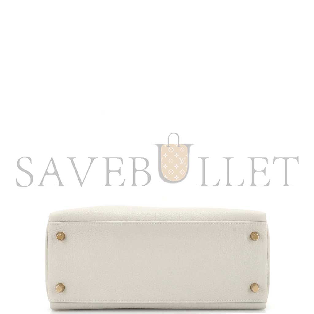 H**mes master kelly 28 handbag mushroom togo with gold hardware (28*22*10cm)